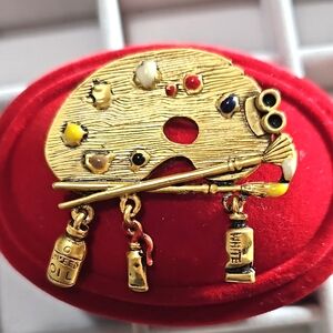 Signed Dancraft Paletre Brooch